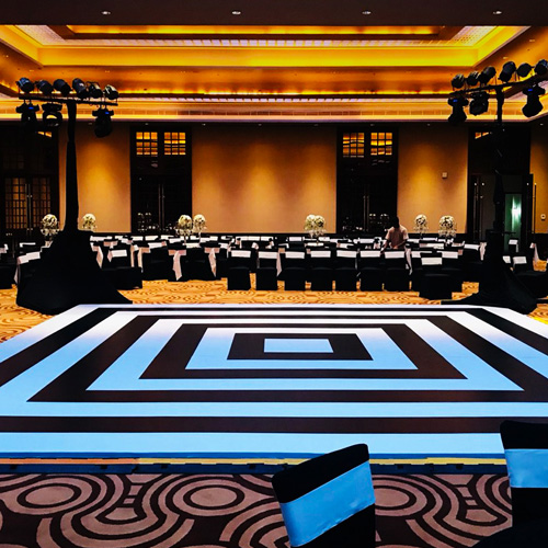 Floor platforms rent for weddings, parties & outdoor events by Lassana Events